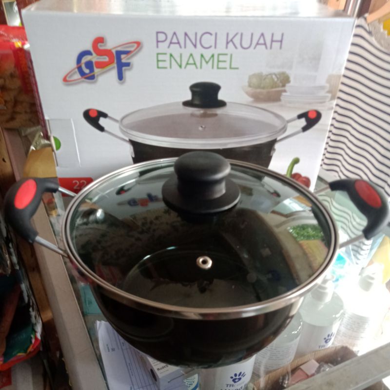 Panci kuah panci sayur enamel gsf G 4022 22cm