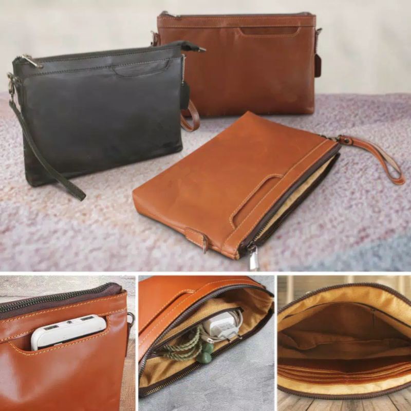 Handbag Kulit Pria Wanita Full Kulit Sapi Asli 100%