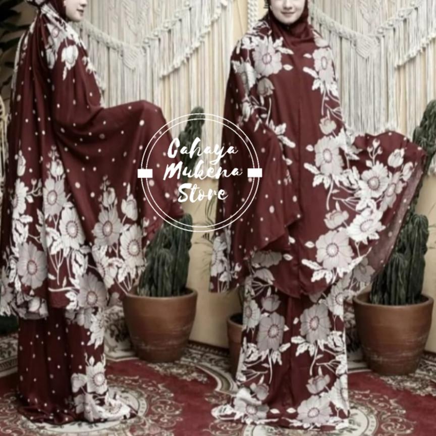 ► MUKENA BALI BATIK MOTIF BUNGA // MUKENA BALI DEWASA ✮