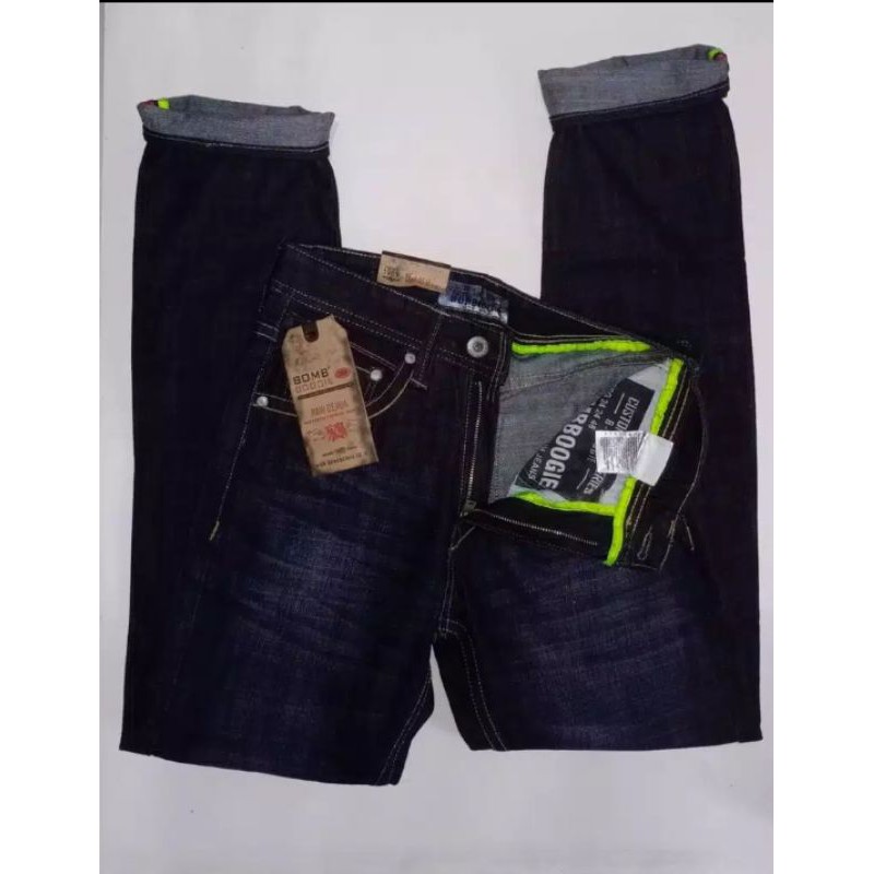 DJ  //CELANA BOMBOGIE JEANS ORIGINAL BAHAN / CELANA PANJANG PRIA / BAYAR DTEMPAT