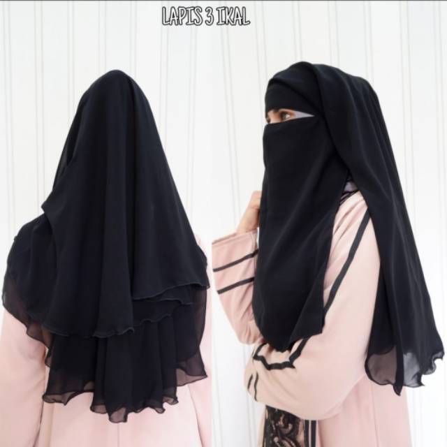 Supermarket Pasuruan Niqab Cadar 3 Layer Sifon