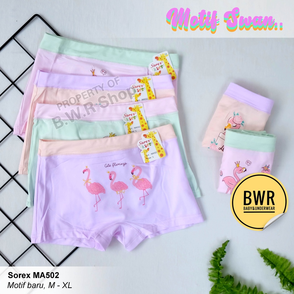 CD Boxer Sorex Kids MA 502 | Celana Dalam Boxer Anak Perempuan | MA502