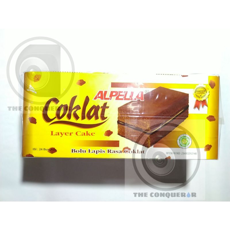 

Alpella Bolu Lapis Coklat isi 24 bungkus / Layer Cake Chocolate Cokelat Alpela Apela