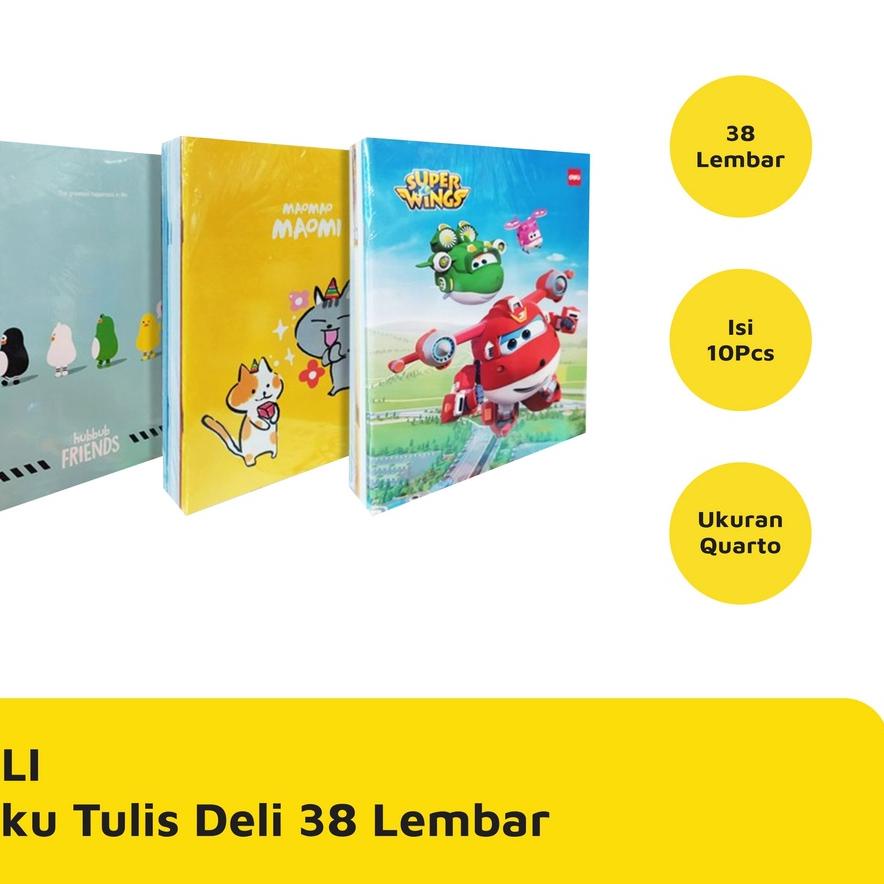 

✔ BUKU TULIS DELI / BANYAK MOTIF 38 LEMBAR (1 PACK) MURAH 
