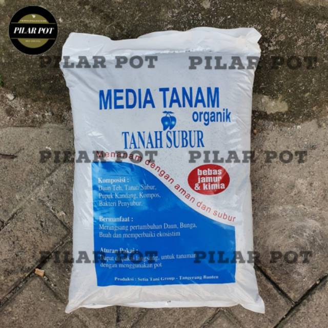 MEDIA TANAM ORGANIK TANAH SUBUR BIRU KEMASAN PABRIK SIAP PAKAI UNTUK TANAMAN - TANAH SUBUR BIRU