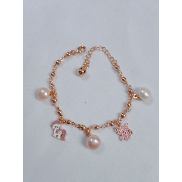 Gelang Anak Mutiara Air Tawar | mutiara Lombok | Rodium