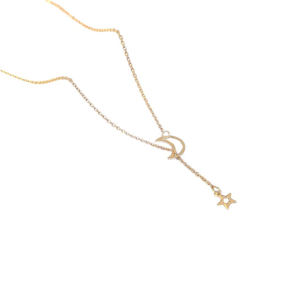 Hu Hu Hu Hu Hu Alat Bantu Pasang Kacamata♡ Kalung Choker Wanita Dengan Liontin Bentuk Bulan Bintang Untuk Pesta