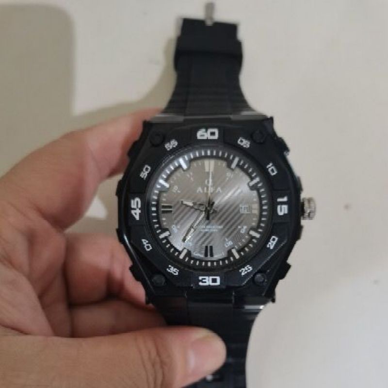 Jam Tangan Karet Pria Tanggal Water Resistant