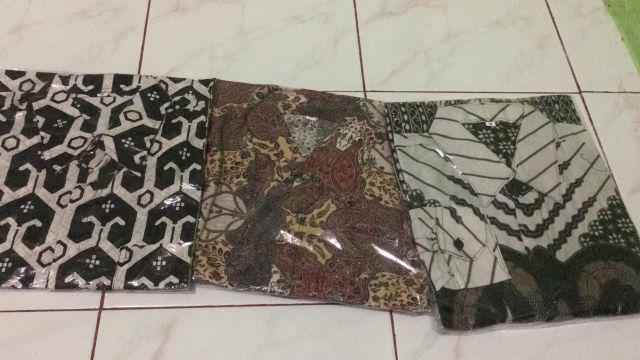 Batik Kalongan Hrb026 Kenongo Kemeja Hem Pendek Padi Pekalongan 58