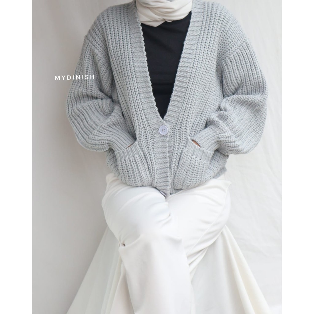 elle pocket cardy - Cardigan Wanita Rajut