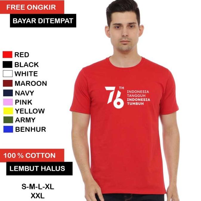 Baju Kaos 17 Agustus 2021 / Kaos INDONESIA TANGGUH INDONESIA TUMBUH carrad00 Murah