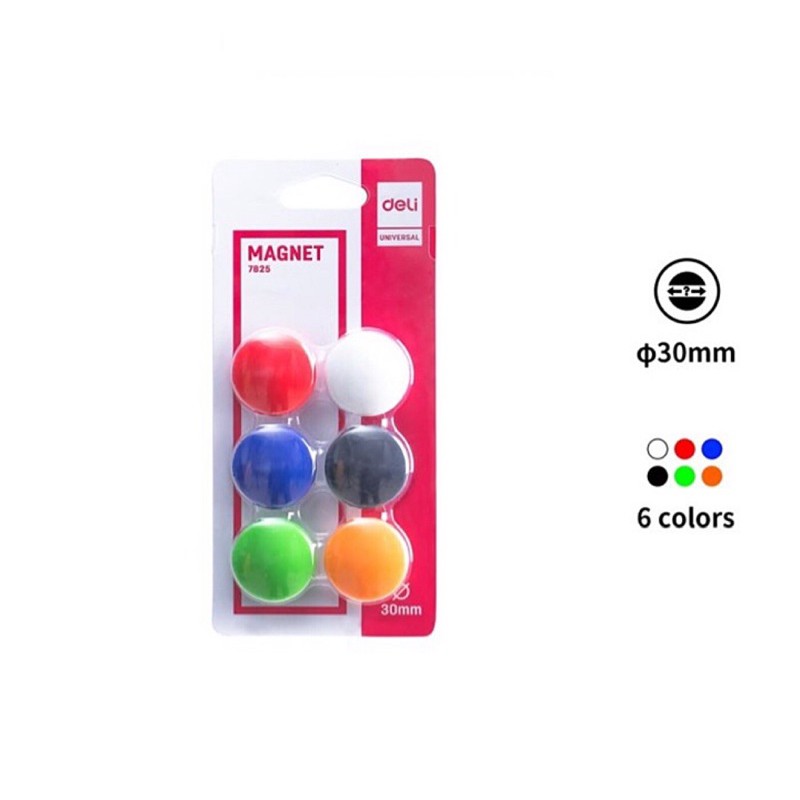 

Deli Magnet E7825 30mm / Magnet Bulat Whiteboard Kulkas
