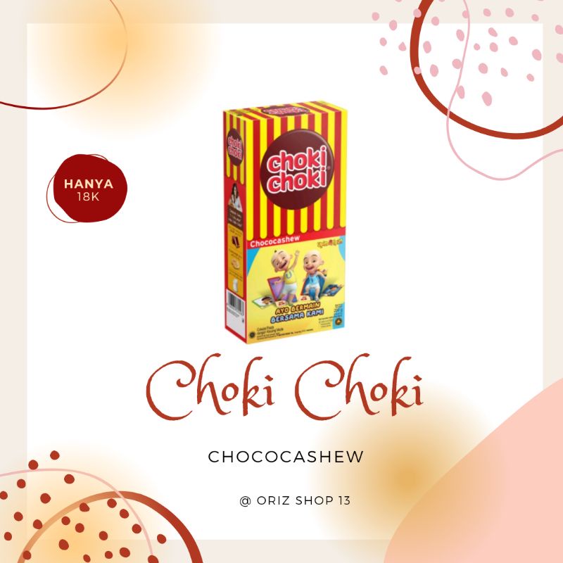 

Choki Choki Chococashew isi 20 pcs X 11 gram | Makanan Coklat kesukaan anak anak