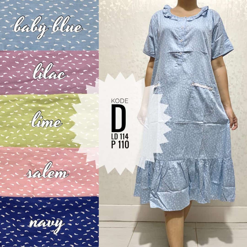 Daster rempel ruffle Tamara ORI katun jepang pretty girl busui bumil