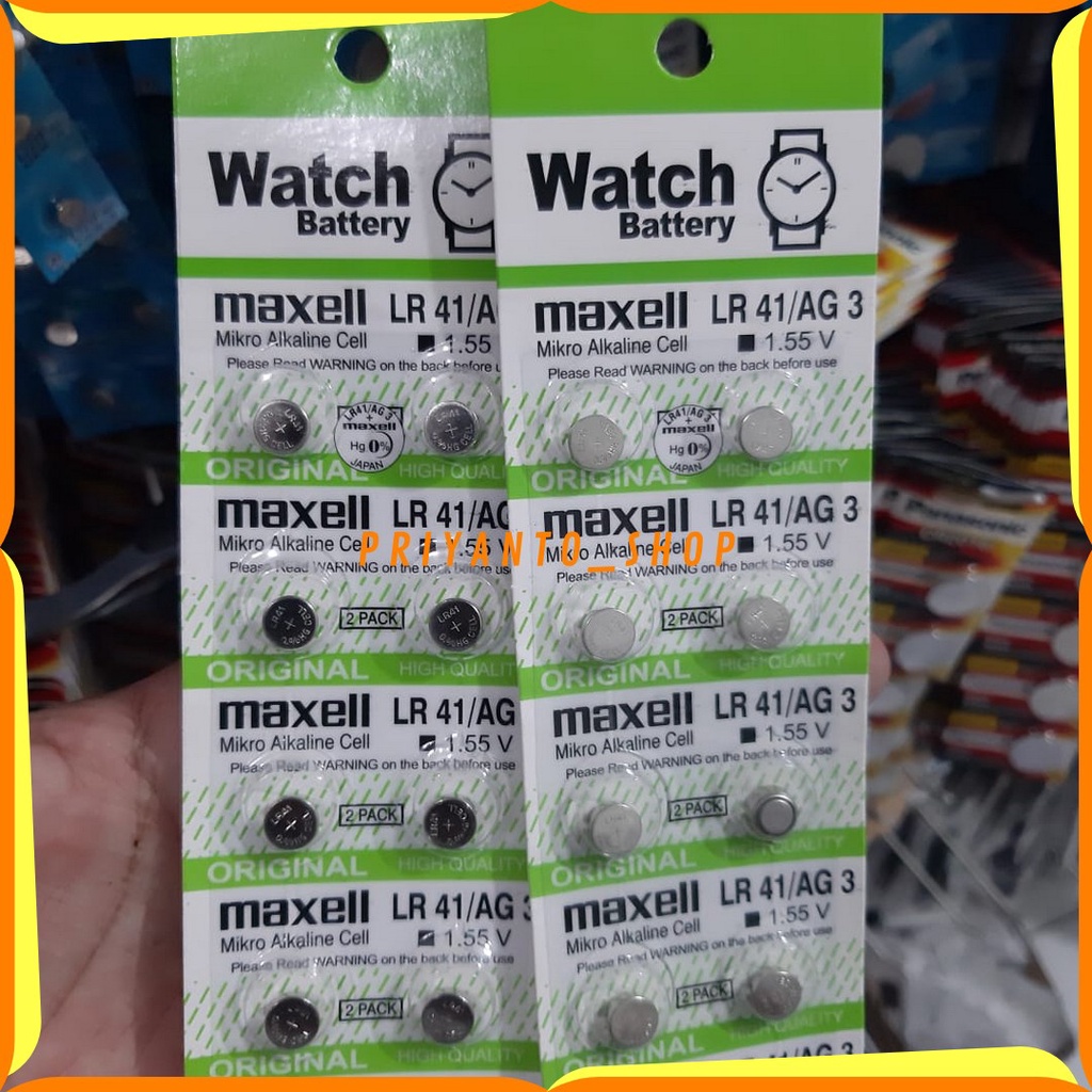 WATCH BEND BATTERY /BATERAI/ BATTERAI MAXELL LR41/AG 3/1.55V PROMO SPESIAL