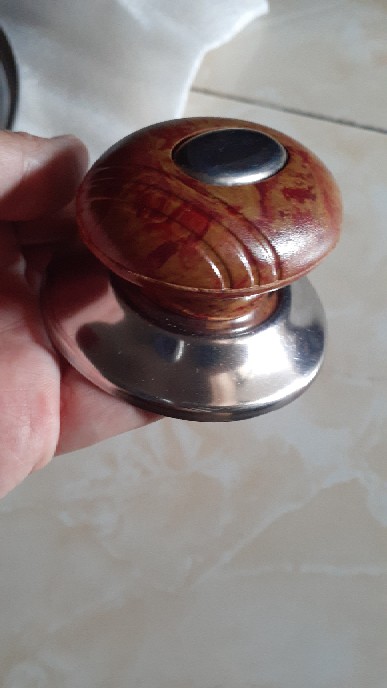 Knop / Pegangan Tutup Panci Model Oval Motif Kayu Bahan Phenolik