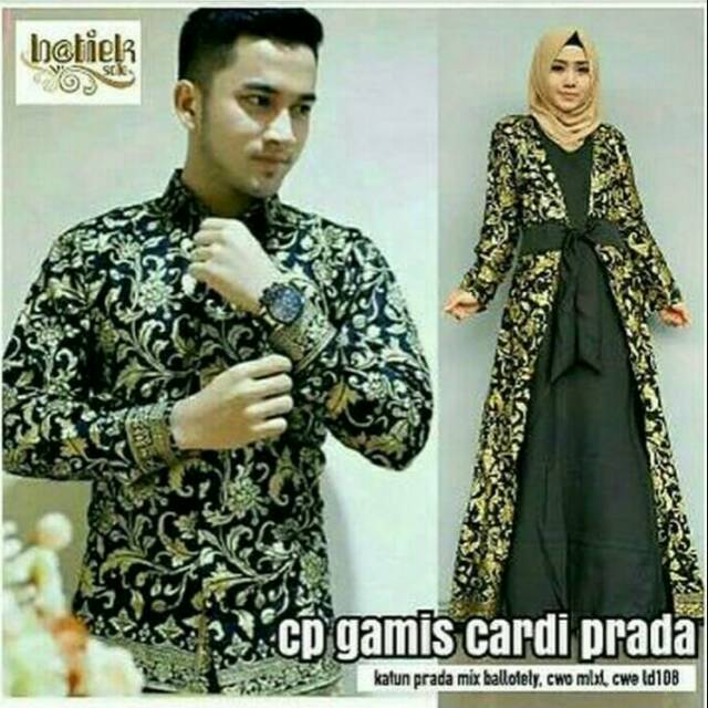 COUPLE BATIK GAMIS PRADA MURAH SARIMBIT BATIK KATUN PRADA GAMIS HIJAB COUPLE TERLARIS TERMURAH
