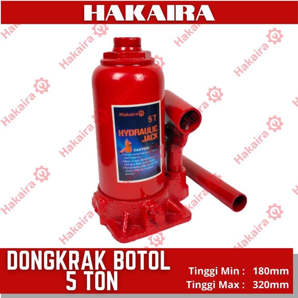 DONGKRAK BOTOL 5 TON HAKAIRA - HYDRAULIC BOTTLE JACK