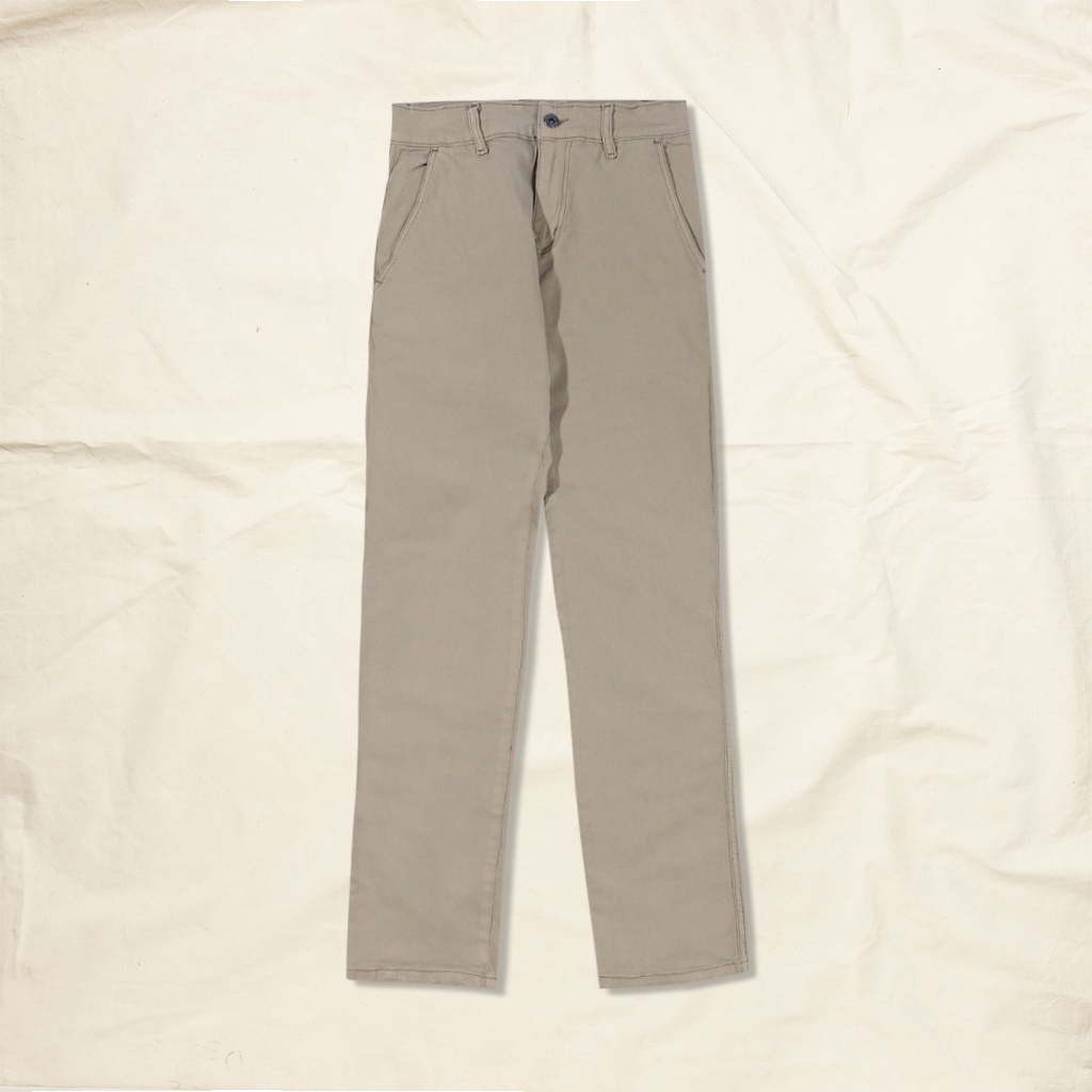 Jimmy and Martin - Basic Slim Stretch Chinos Light Khaki Dyed - S318