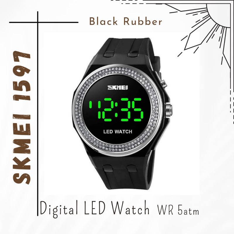 JAM TANGAN WANITA LED SKMEI 1597 ORIGINAL