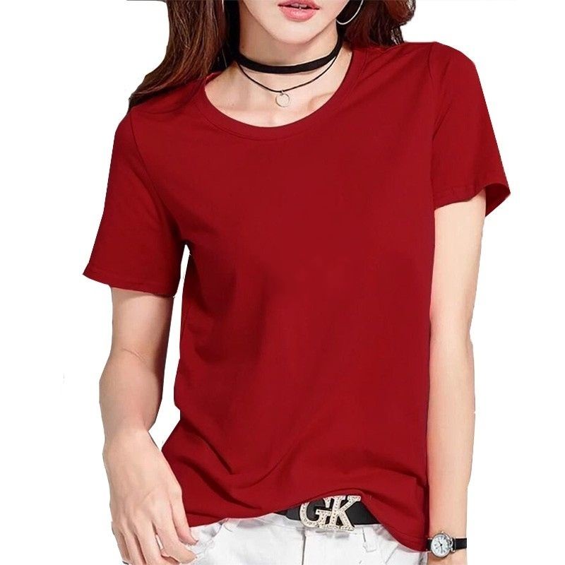 Kaos Wanita/Kaos Polos wanita/Lengan Pendek/Atasan Wanita/T-shirt Atasan Polos/Kaos Distro/O-neck