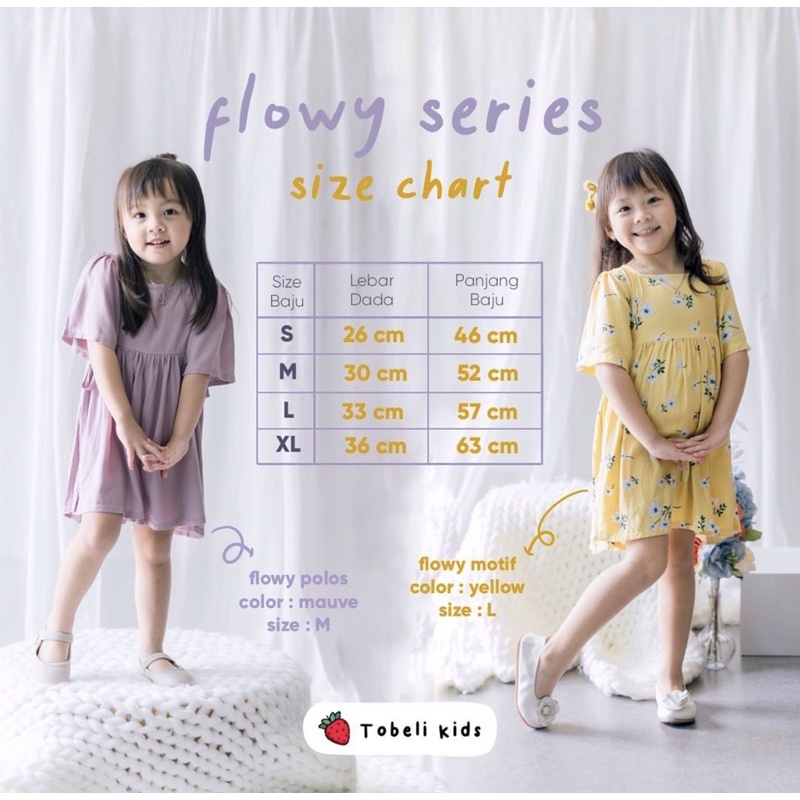 tobeli kids flowy dress rayon anak