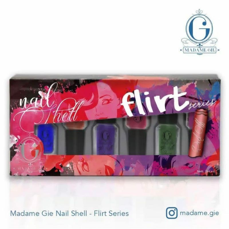 Madame Gie Nail Shell Peel Off FLIRT SERIES (Satuan) - Kutek / Cat Kuku