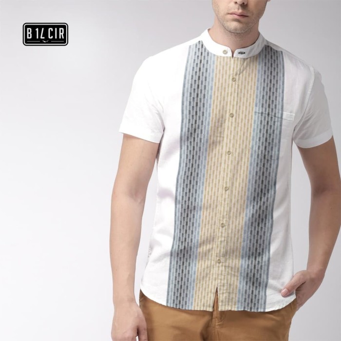 Lagi Hangat Hangatnya Ini Kemeja Koko Pria / Koko Lengan Pendek Pria / Baju Koko B3C-Kk 2003 Ccm -