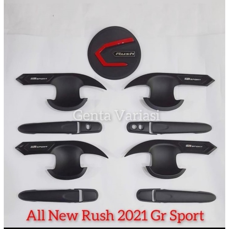 Paket Outer Handle Tank Cover All New Rush GR Sport 2021 Up Hitam Doff