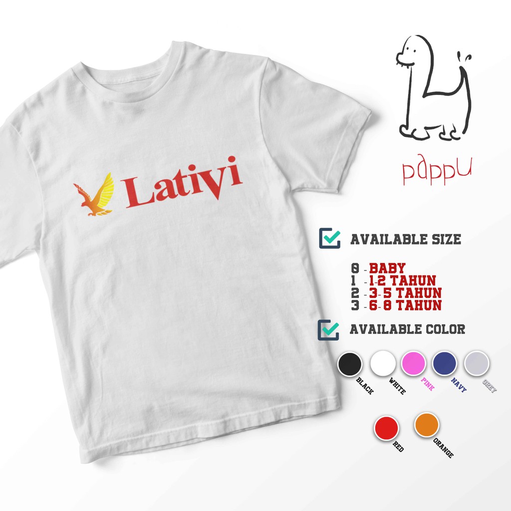 C/59 Kaos Distro Anak TV Lativi Televisi Jadul Kids T-shirt Custom