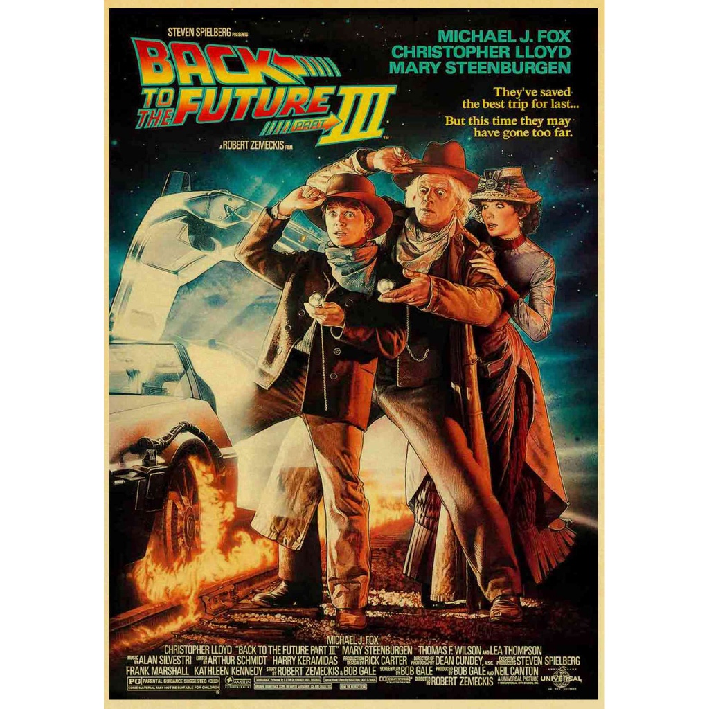 Poster Stiker Dinding Desain Back To The Future Film Propaganda Bahan Kanvas Gaya Retro Untuk Dekorasi Rumah