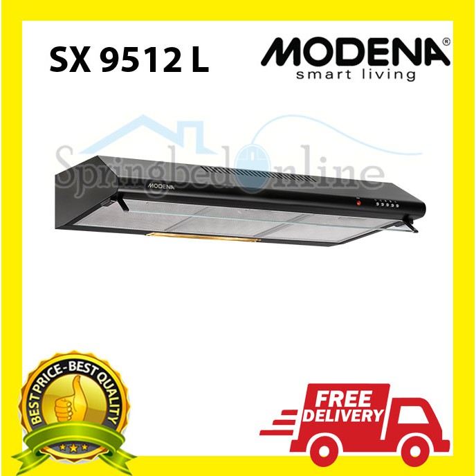 SLIM COOKER HOOD MODENA SX 9512 L GERMINATOR TECHNOLOGY HARGA PABRIK