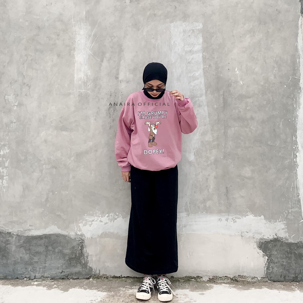 IM GRUMPY SWEATER CREWNECK OVERSIZE PRIA WANITA TANPA HOODIE