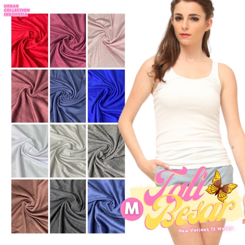 Tanktop Tali Besar Polos  / Big Plain Rope Premium / BY URBANCOLLECTION