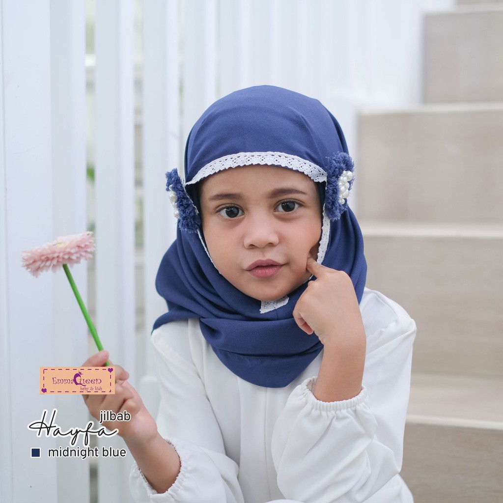 EmmaQueen - Jilbab Instan Anak Hayfa-Midnight Blue
