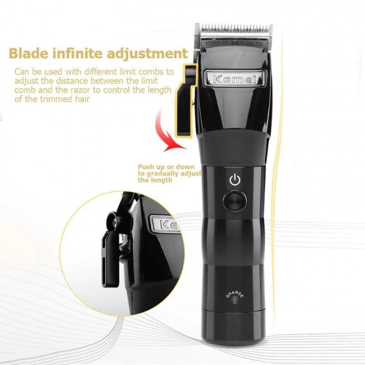 KEMEI KM-2850 Rechargeable Cordless Professional Electric Hair Clipper