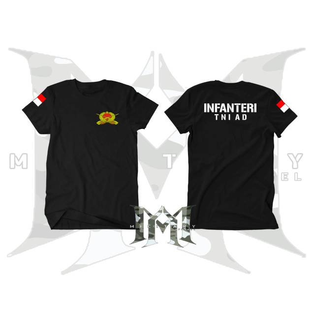 Baju Kaos T-shirt Infanteri TNI AD | pendek