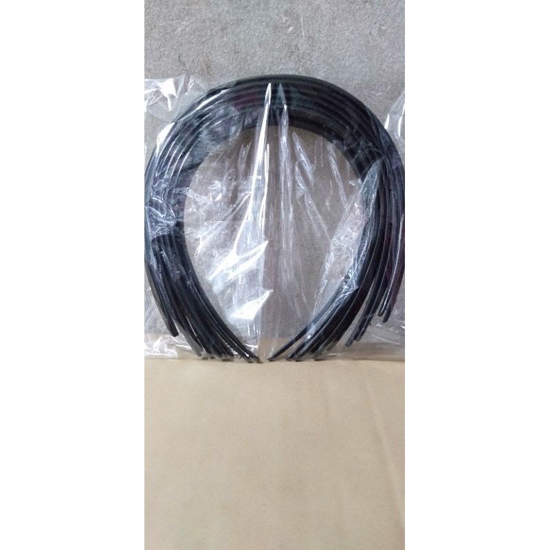 Bando 7mm Hitam Polos Tanpa Gerigi Isi 12