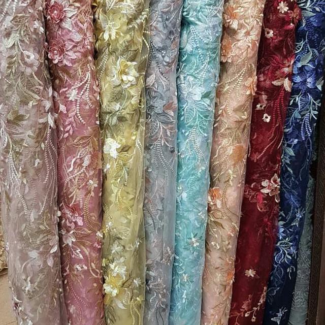 Obrall Kain Tile 3D. Bahan Dress, Kebaya, Aplikasi Gaun. Kain Brokat