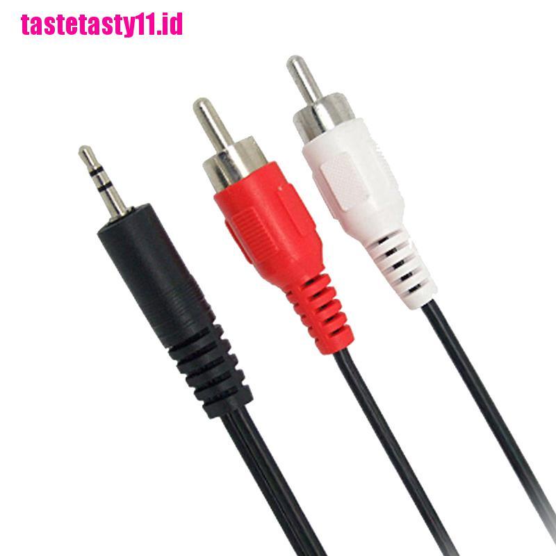 Kabel Audio Splitter Jack 3.5mm Ke 2RCA Male Panjang 1.2m / 3.9ft Untuk Handphone