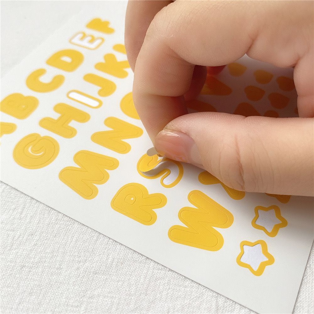 Stiker Huruf Aesthetic abjad Cute Stiker alfabet Lucu Deco Korea Diary Planner DIY Scrapbook Album