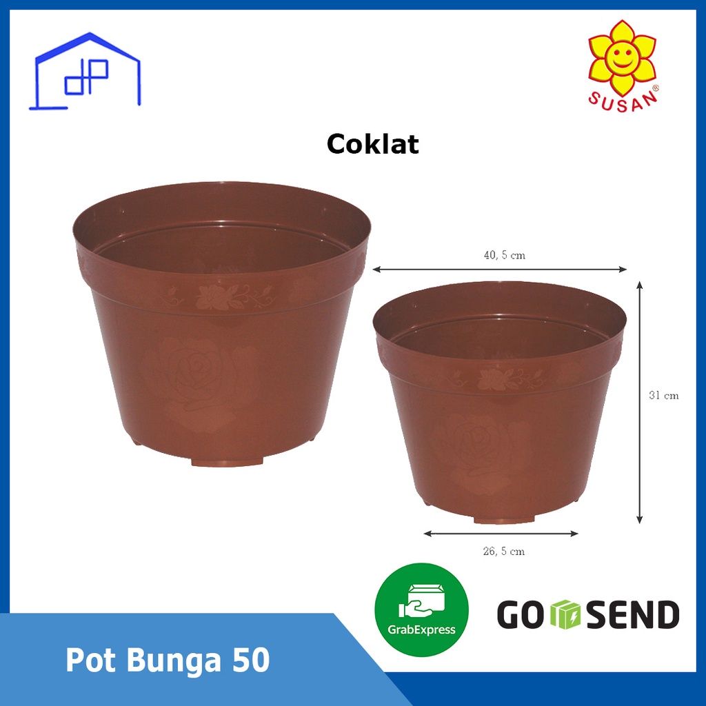 Pot Bunga - Pot Plastik - Pot Tanaman - Pot Bunga 50 - Susan