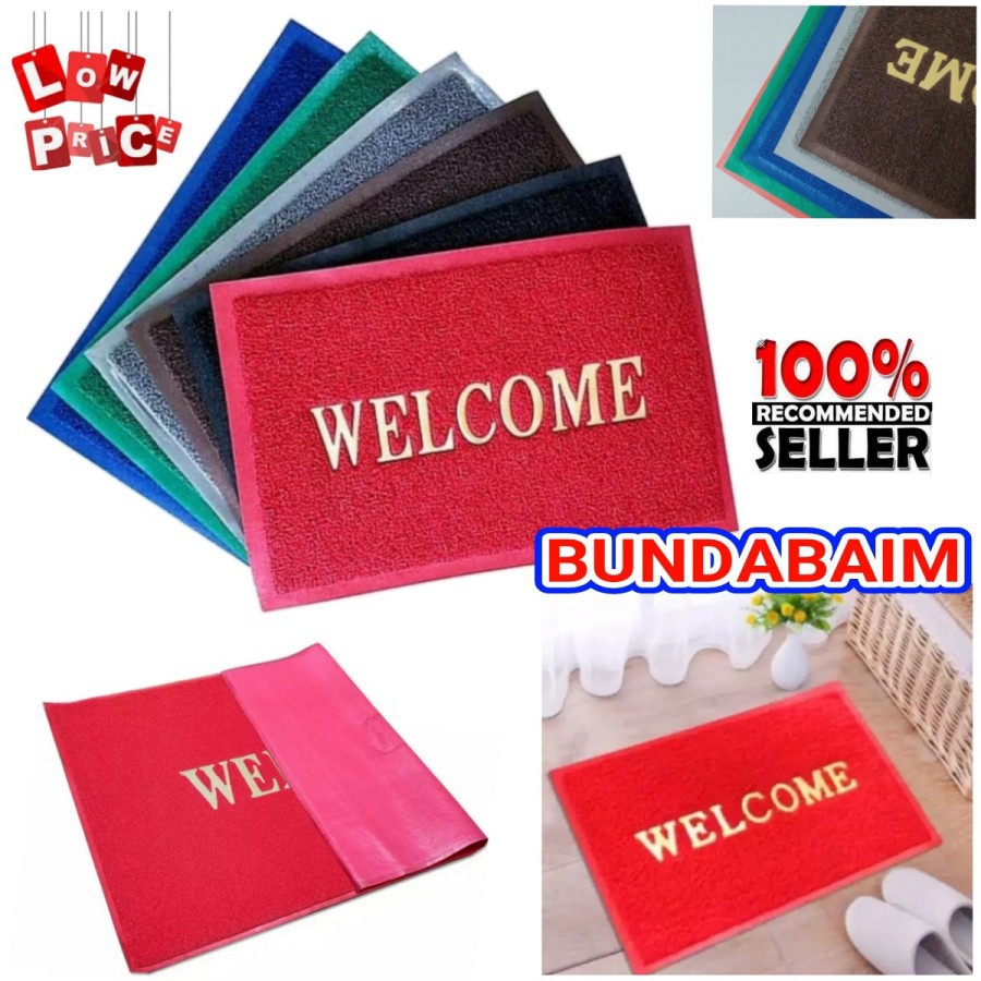 KESET KAKI WELCOME K3S3T / ALAS KAKI KARET LANTAI PVC ANTI SLIP TEBAL
