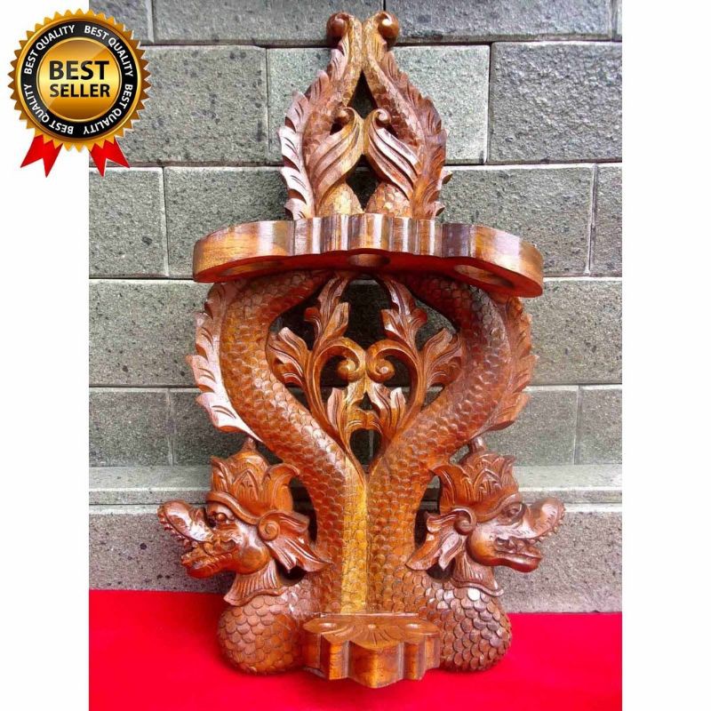 Blawong Keris Motif Ukiran Naga Kembar