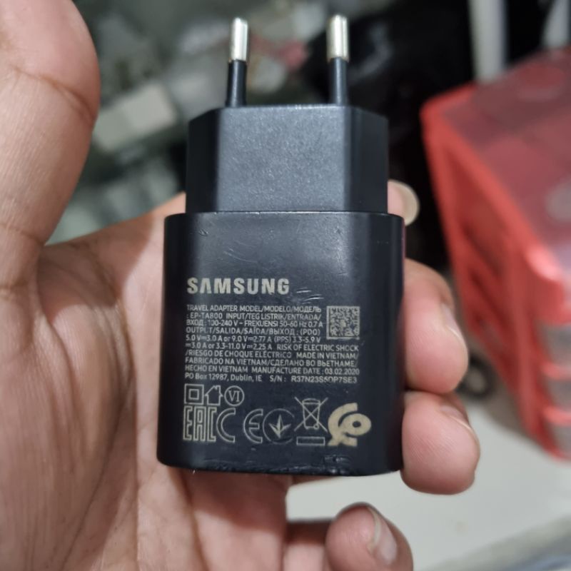 Kepala Adaptor copotan bekas bs buat Samsung a73 a53 M51 M62 A52s 25w