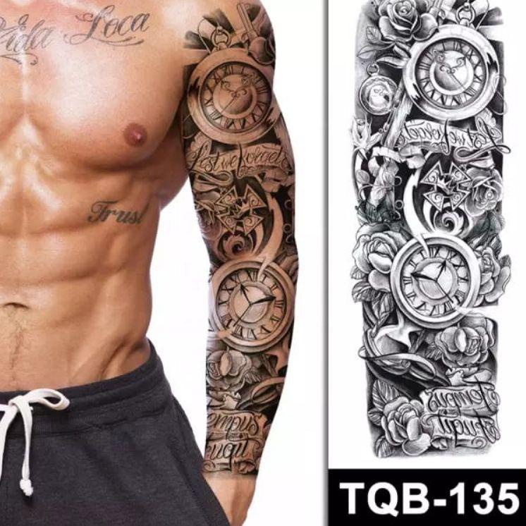♙ tatto temporary kompas jam full tangan tahan lama waterfropp ➼