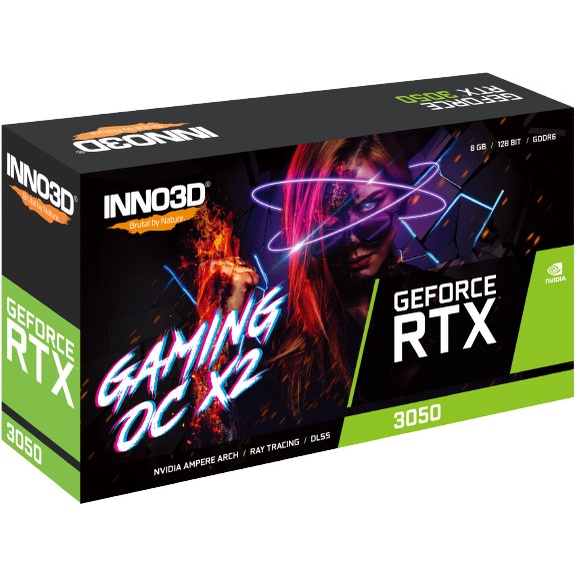 VGA INNO3D RTX 3050 8GB GDDR6 GAMING OC X2 | Nvidia RTX3050