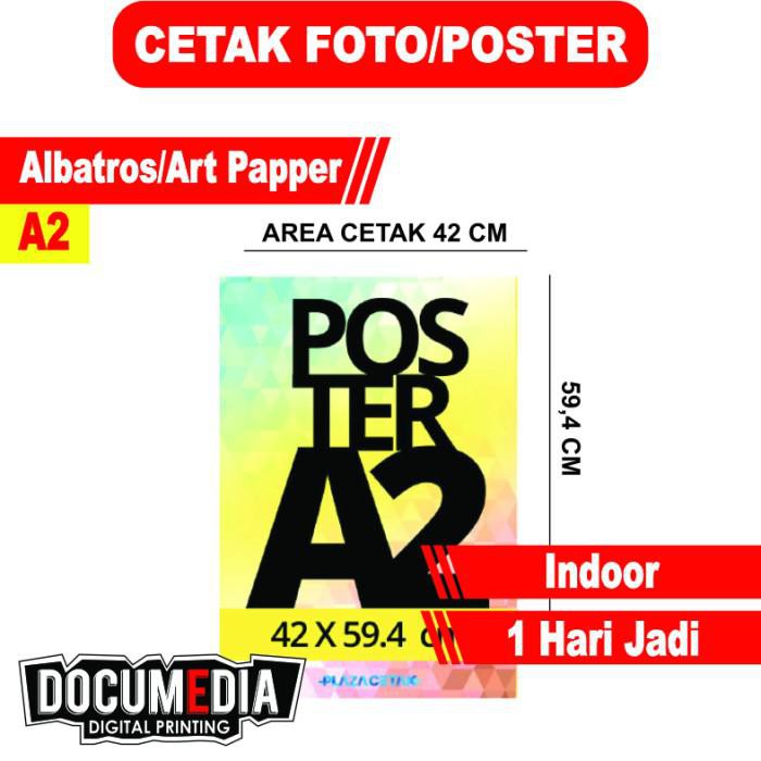 Kertas / Cetak Print Poster Foto A2 Bahan Albatros