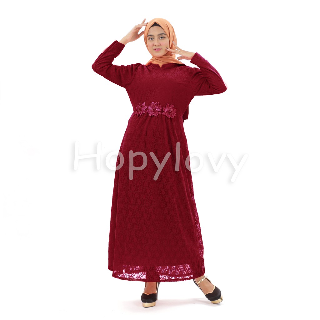 HOPYLOVY - Maxi Vera Dress Brukat