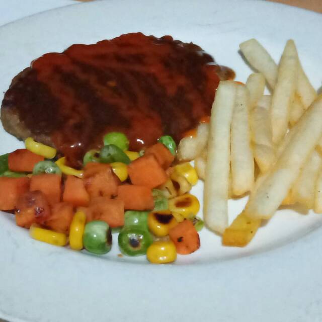 

Steak frozen
